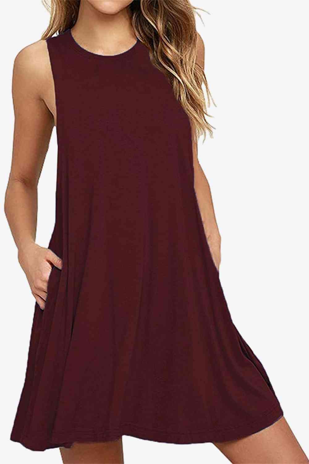 Pamela -  Sleeveless Dress with Pockets