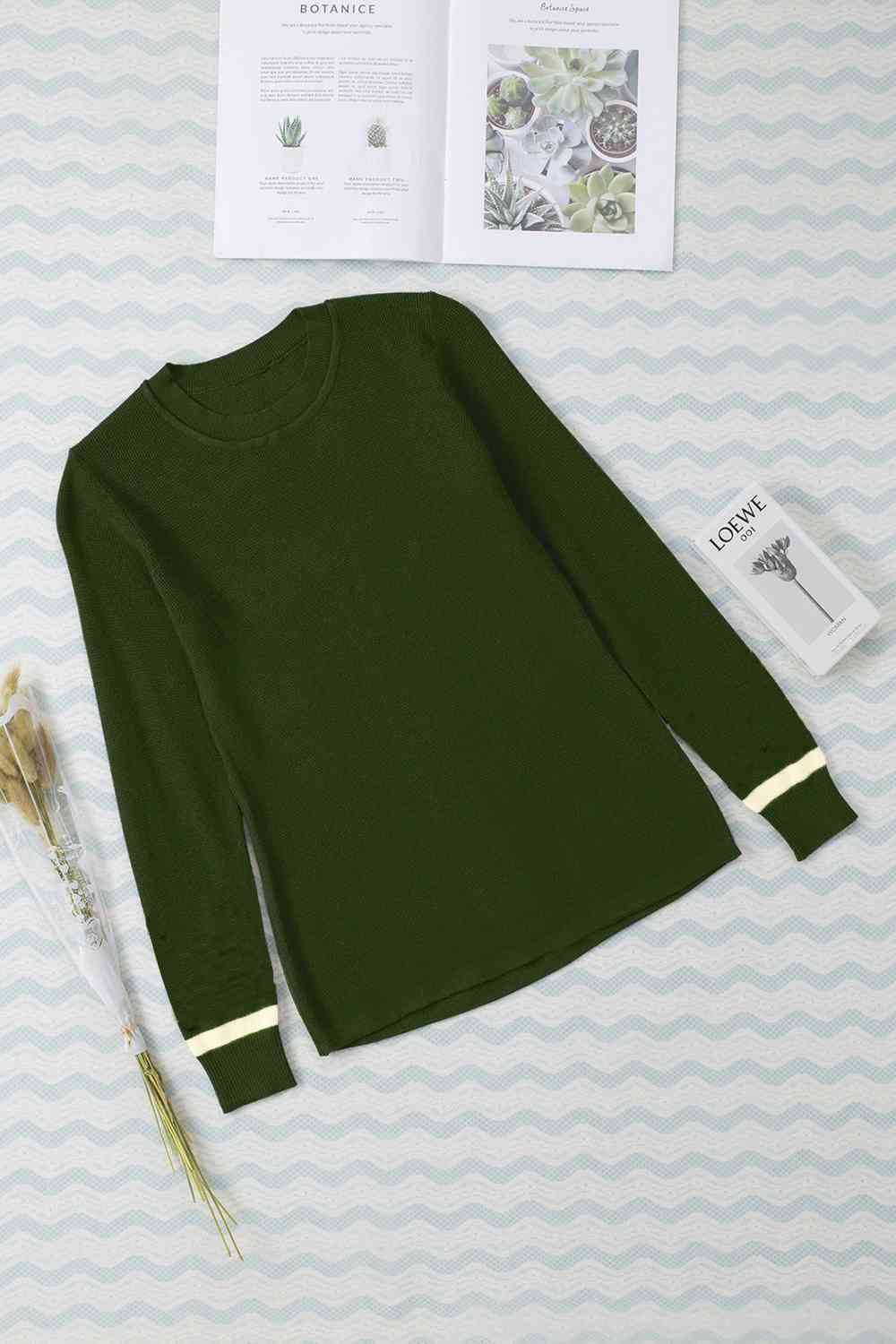 Kristen - Round Neck Long Sleeve Knit Top