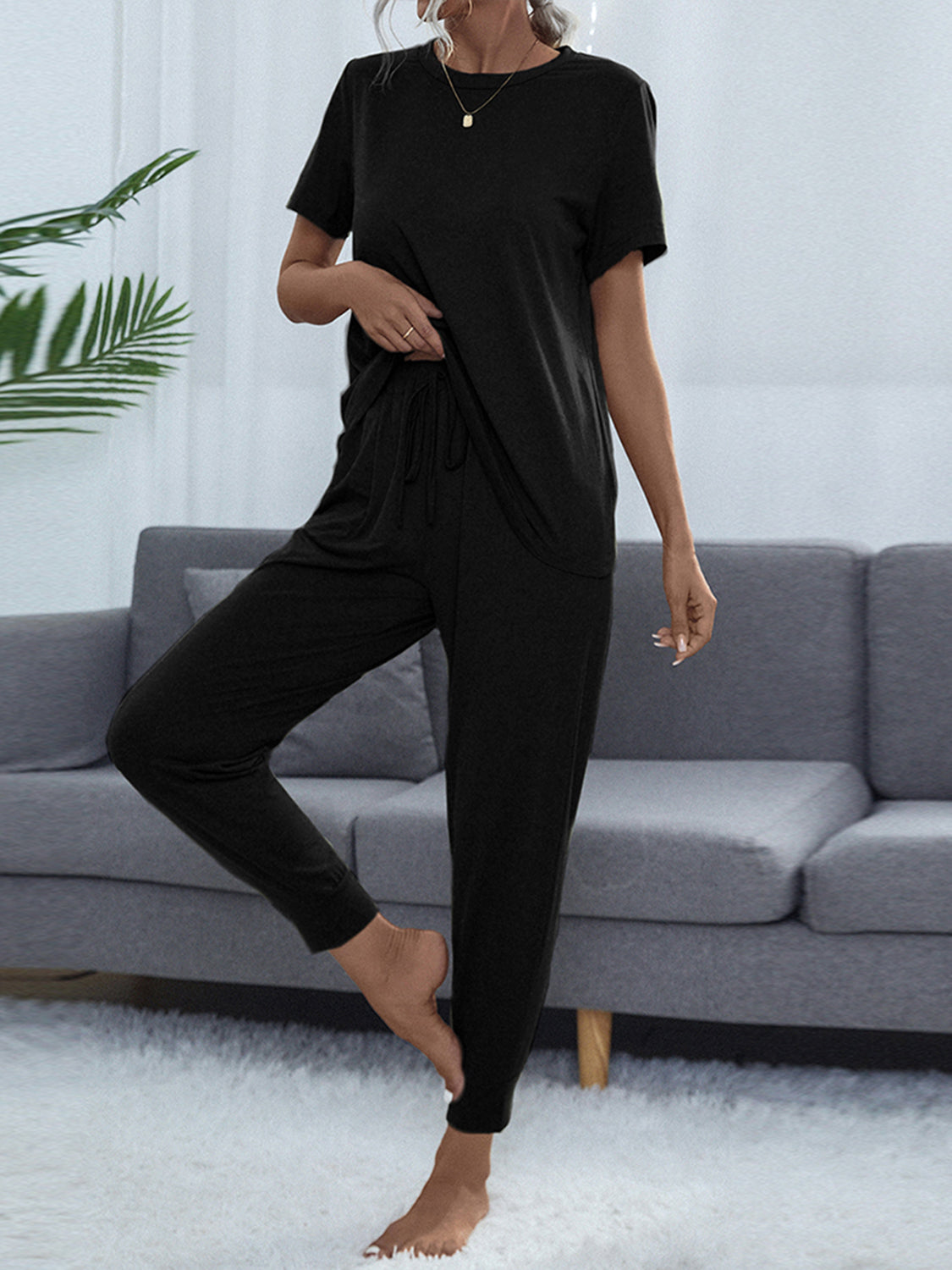 Debbie - Short Sleeve Top and Pants Set