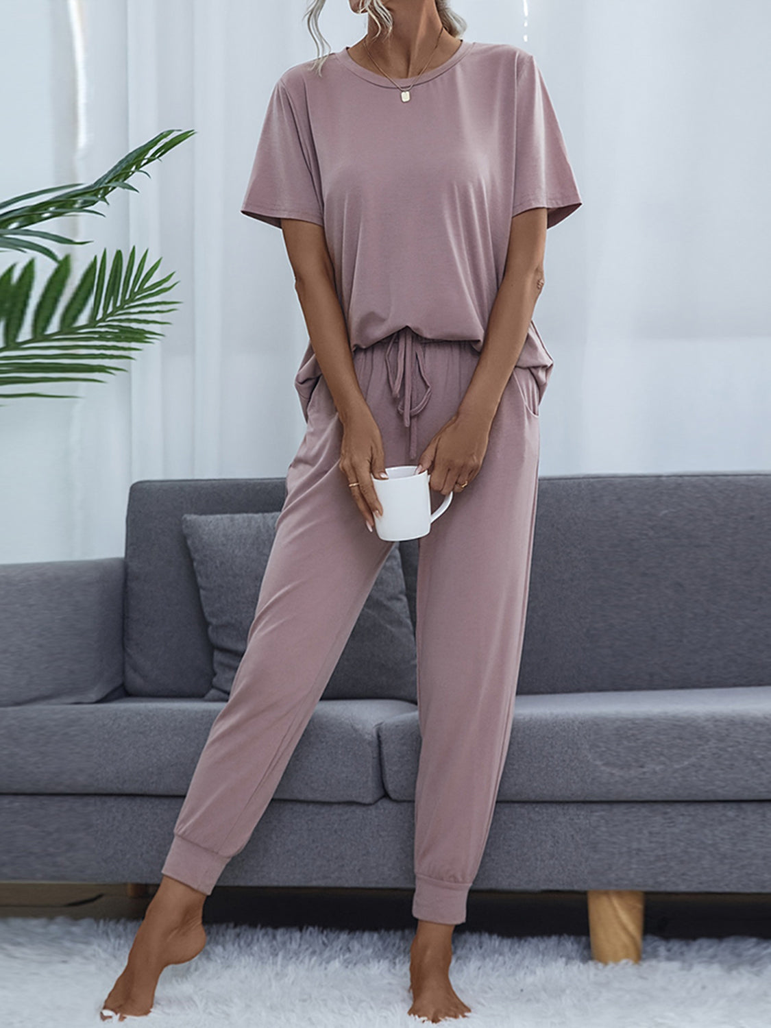 Debbie - Short Sleeve Top and Pants Set