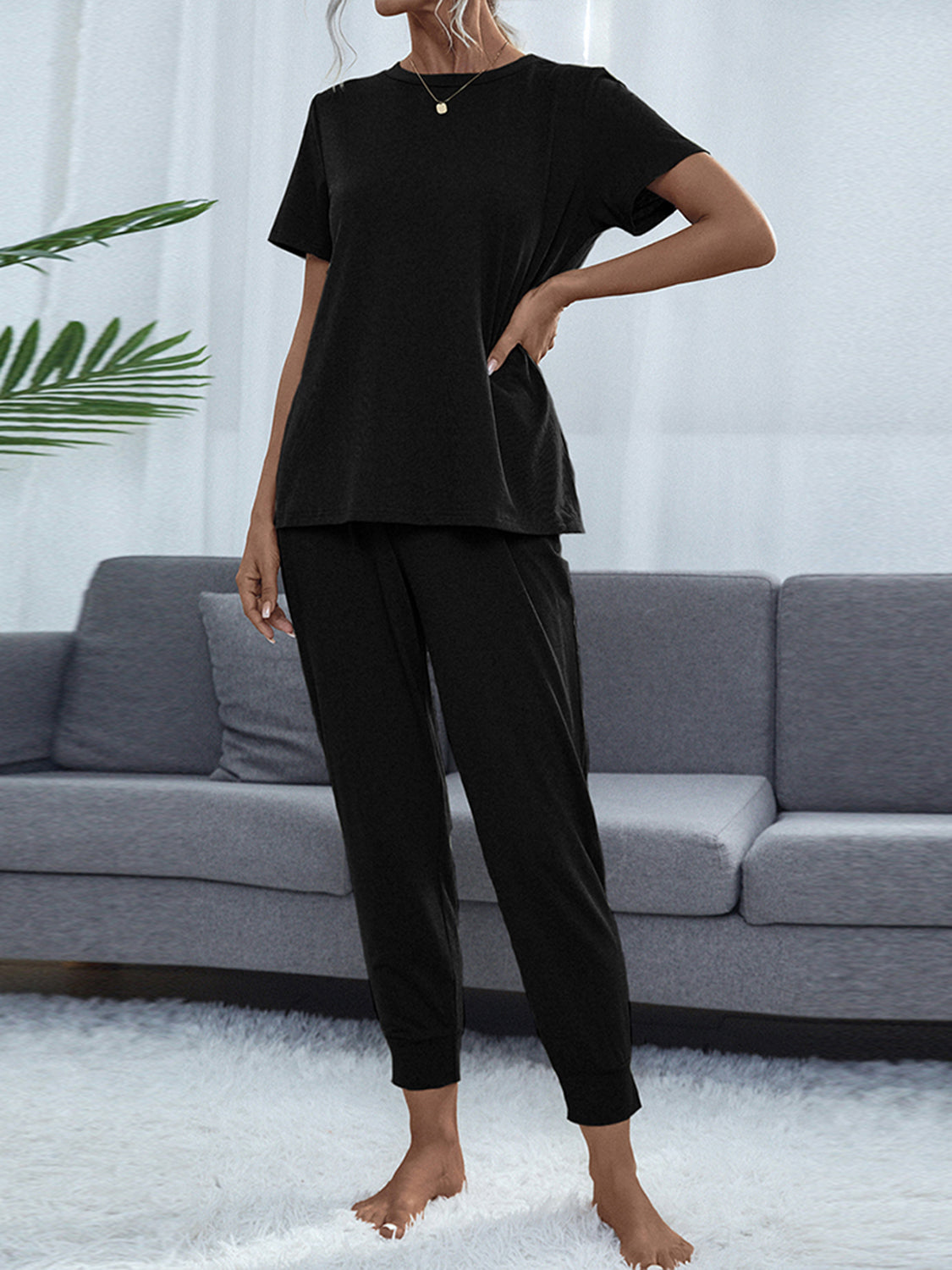 Debbie - Short Sleeve Top and Pants Set