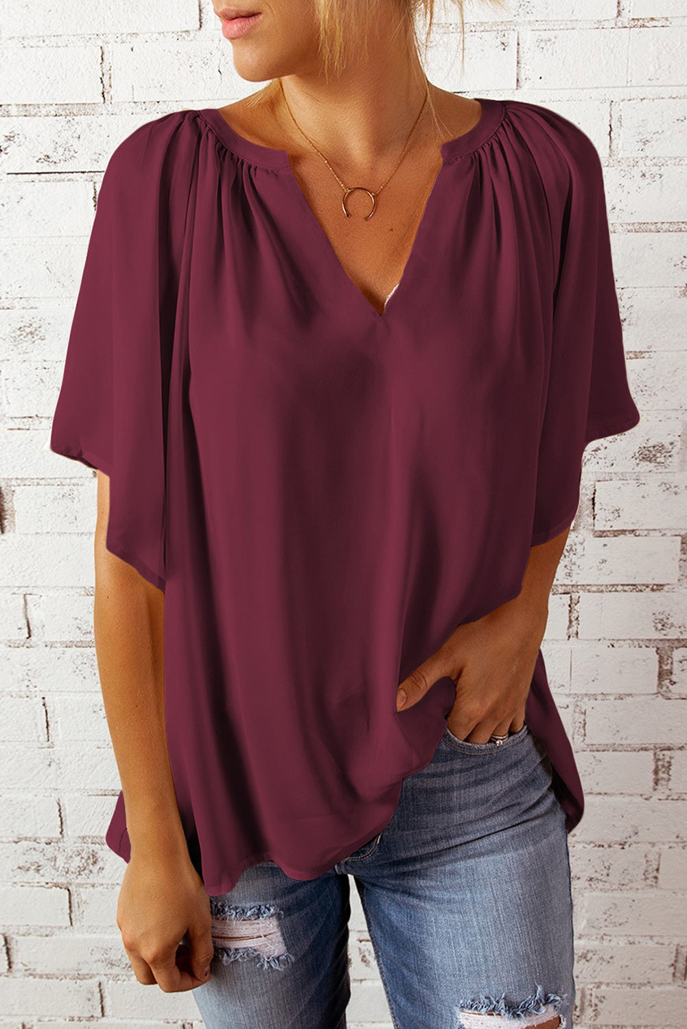 Theresa - Flutter Sleeve Top