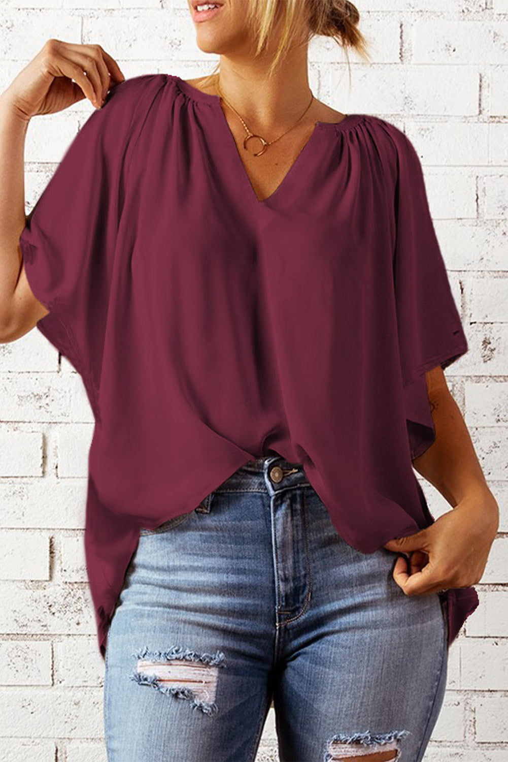 Theresa - Flutter Sleeve Top