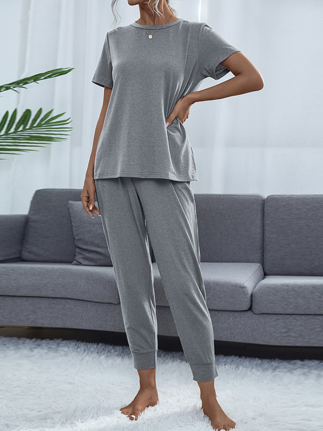 Debbie - Short Sleeve Top and Pants Set