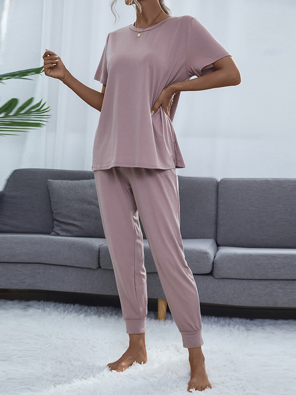 Debbie - Short Sleeve Top and Pants Set