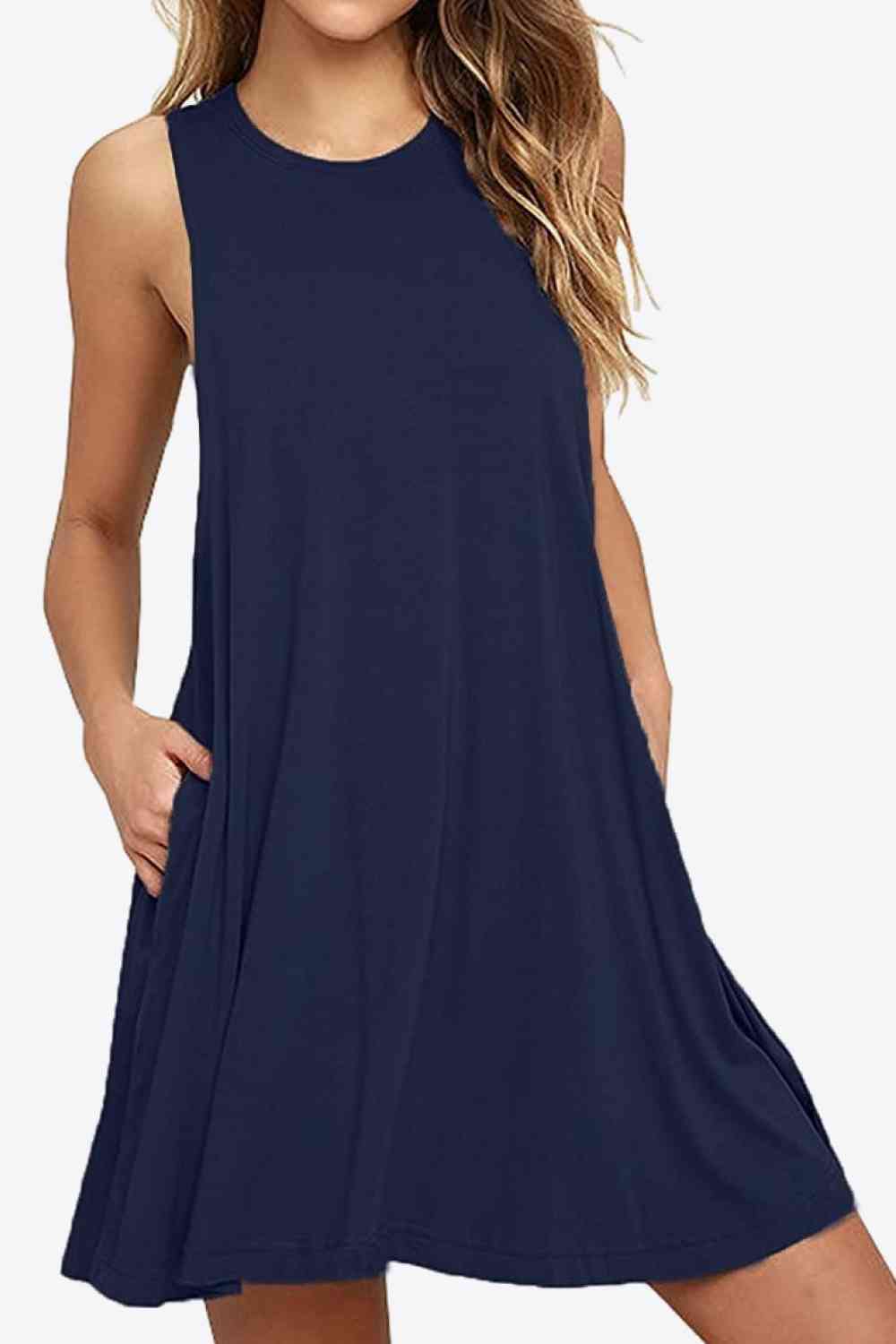 Pamela -  Sleeveless Dress with Pockets