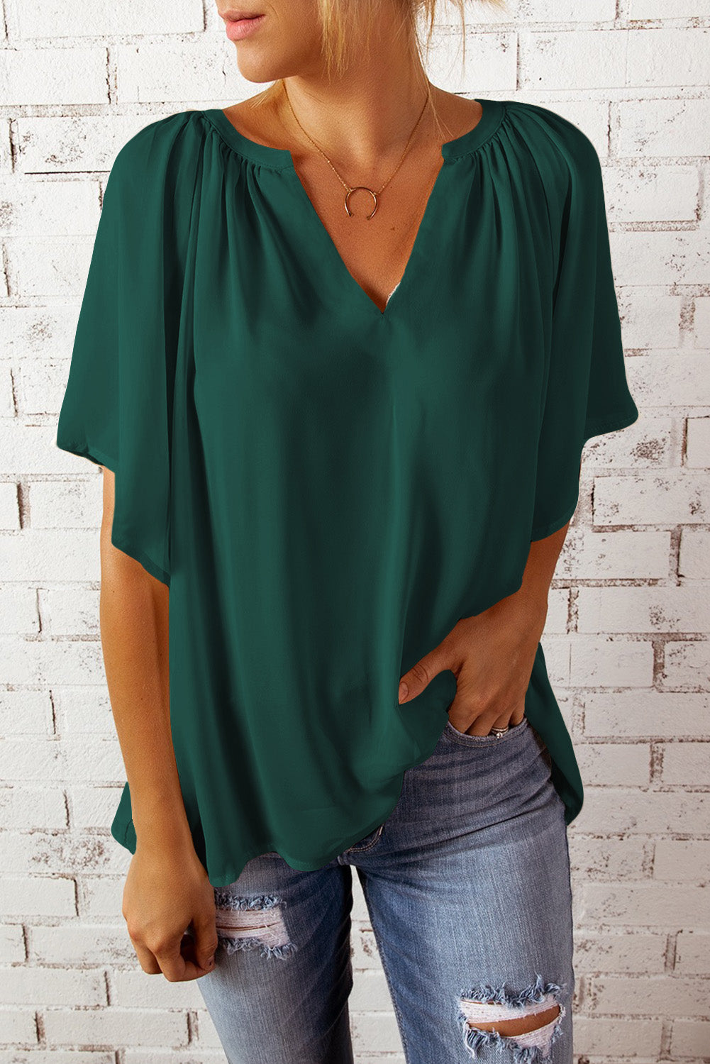 Theresa - Flutter Sleeve Top