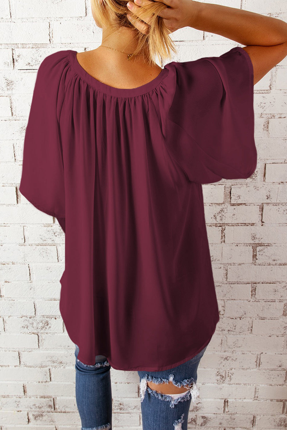 Theresa - Flutter Sleeve Top